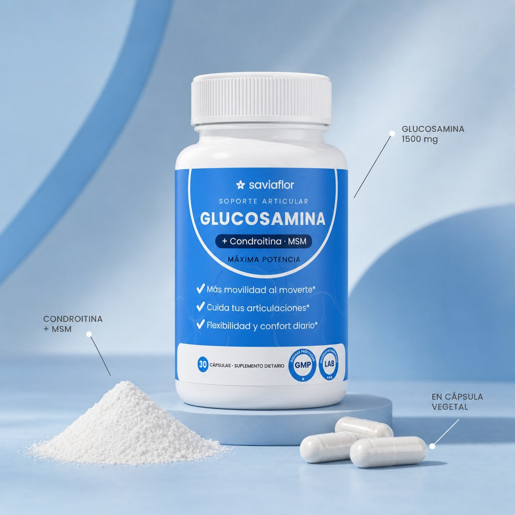 SAVIAFLOR Articulaciones — Glucosamina, Condroitina, MSM y Ácido Hialurónico