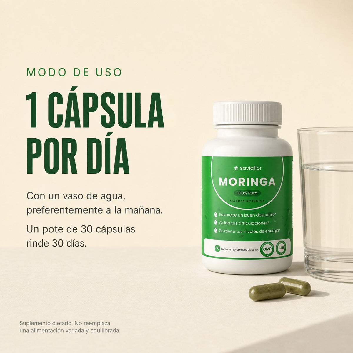 SAVIAFLOR Moringa en cápsulas