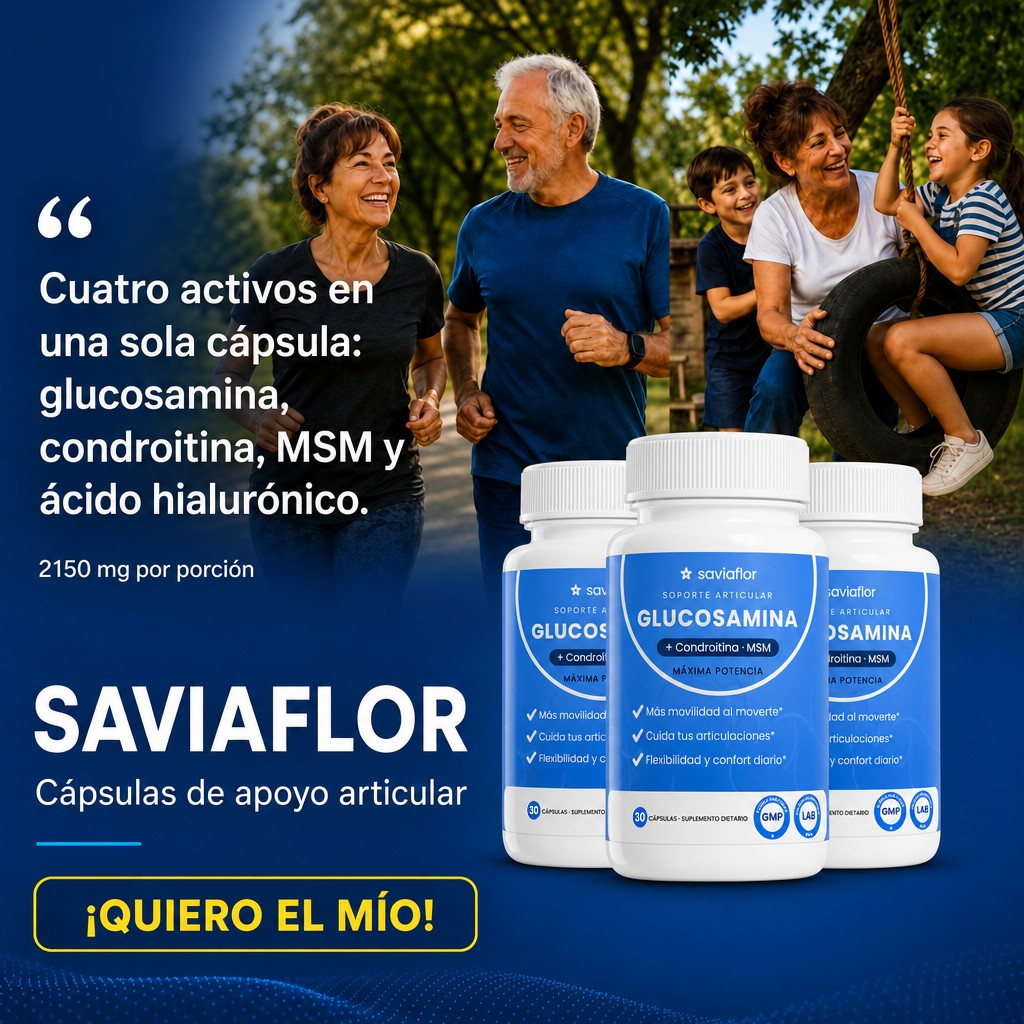 SAVIAFLOR Articulaciones — Glucosamina, Condroitina, MSM y Ácido Hialurónico
