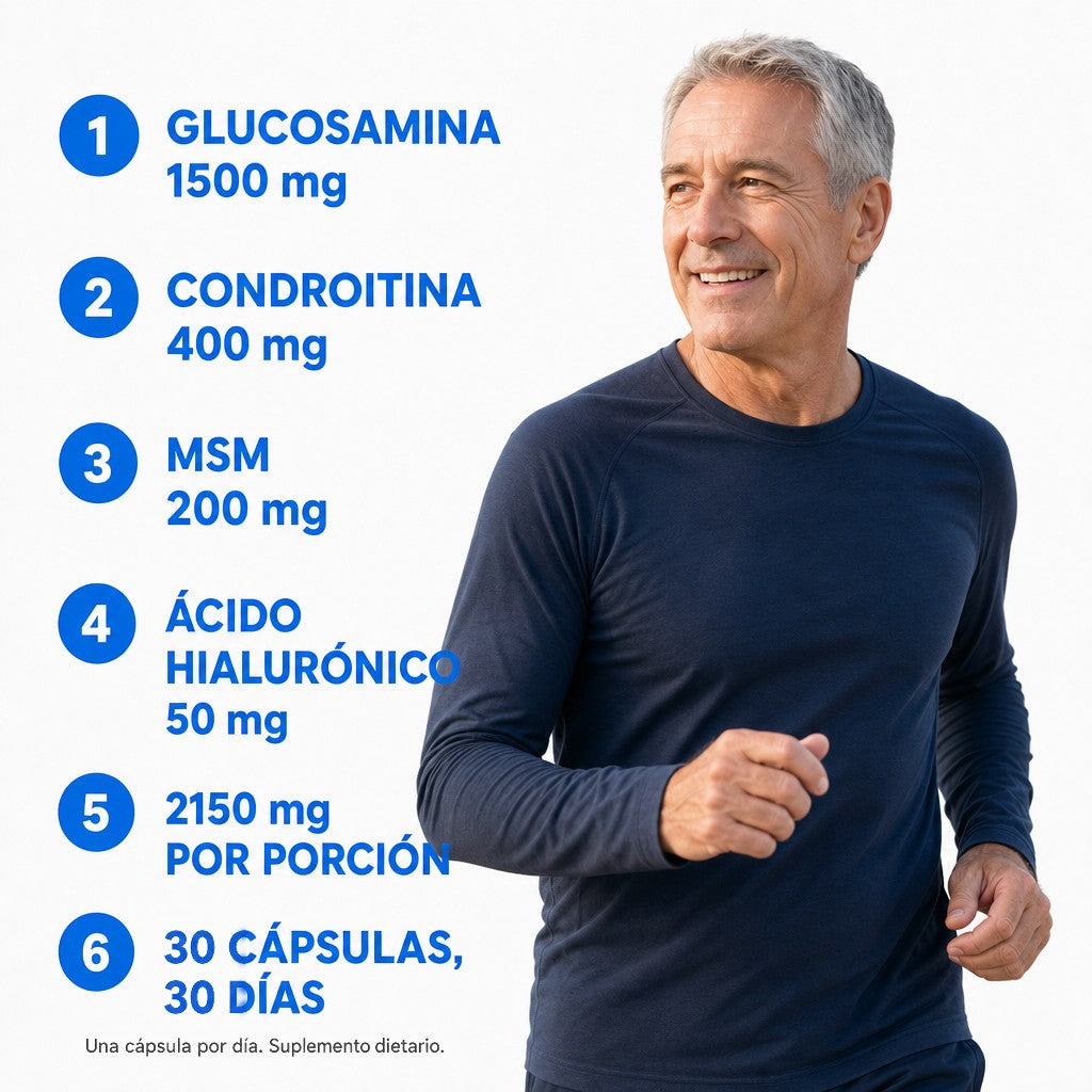 SAVIAFLOR Articulaciones — Glucosamina, Condroitina, MSM y Ácido Hialurónico
